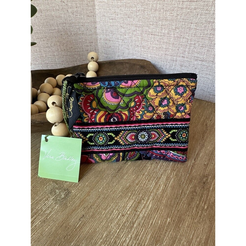 NWT Vera Bradley Coin Purse Pouch - Retired Symphony in Hue Floral Paisley